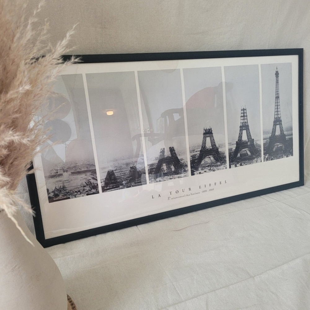 Vintage Framed La Tour Eiffel Poster